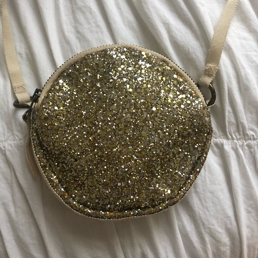 Girls gold sparkly purse